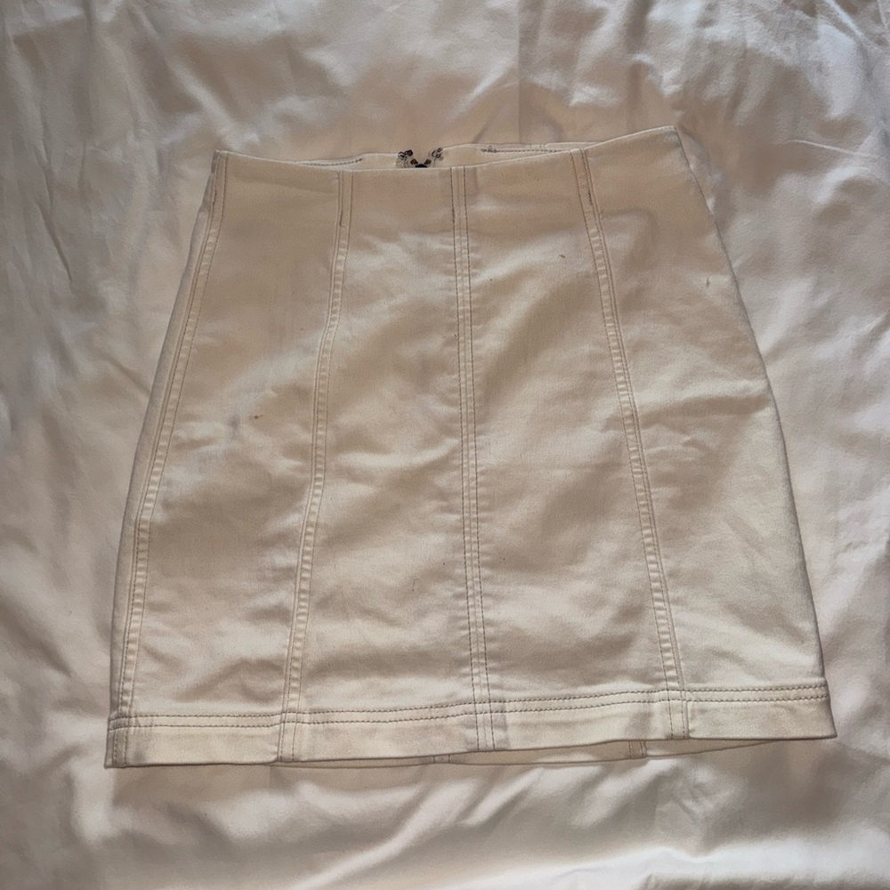 Free People Cream Pencil Mini Skirt Casual